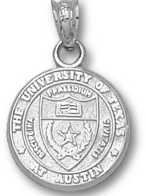 Texas Longhorns "Seal" 13MM Pendant - Sterling Silver Jewelry