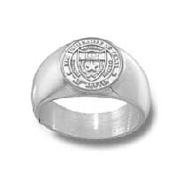 Texas Longhorns "Seal" 7/16" Ladies' Ring Size 6 1/2 - Sterling Silver Jewelry