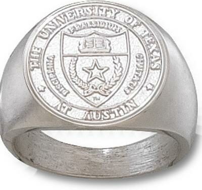 Texas Longhorns "Seal" Men's Ring Size 10 1/2 - Sterling Silver Jewelry