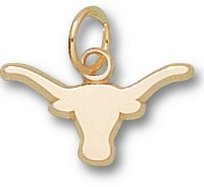 Texas Longhorns Solid "Longhorn" 1/4" Charm - 14KT Gold Jewelry