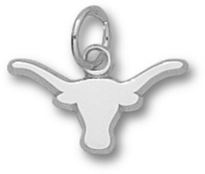 Texas Longhorns Solid "Longhorn" 1/4" Charm - Sterling Silver Jewelry