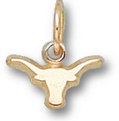 Texas Longhorns Solid "Longhorn" 1/8" Charm - 14KT Gold Jewelry