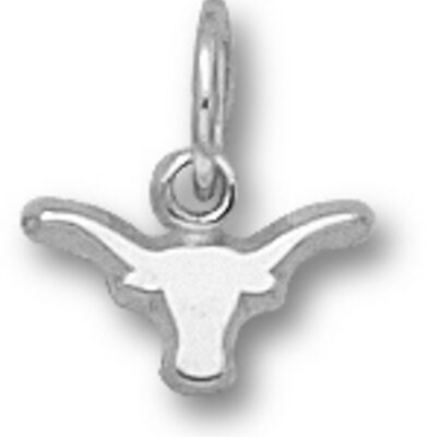 Texas Longhorns Solid "Longhorn" 1/8" Charm - Sterling Silver Jewelry