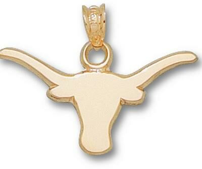 Texas Longhorns Solid "Longhorn" 3/8" Pendant- 14KT Gold Jewelry