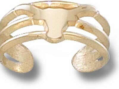 Texas Longhorns Solid "Longhorn" Toe Ring - 14KT Gold Jewelry