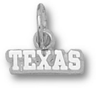 Texas Longhorns "Texas" 1/8" Charm - Sterling Silver Jewelry