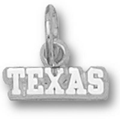 Texas Longhorns "Texas" 1/8" Charm - Sterling Silver Jewelry