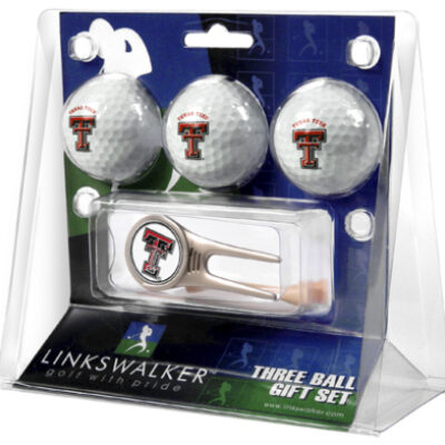 Texas Tech Red Raiders 3 Golf Ball Gift Pack with Cap Tool