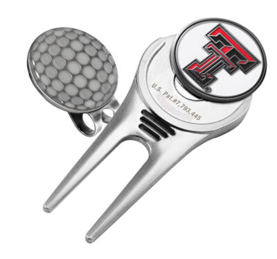 Texas Tech Red Raiders Divot Tool Hat Clip with Golf Ball Marker (Set of 2)