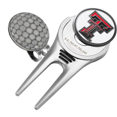 Texas Tech Red Raiders Divot Tool Hat Clip with Golf Ball Marker (Set of 2)