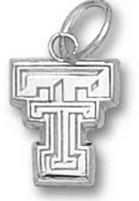 Texas Tech Red Raiders Flat "TT" 3/8" Charm - Sterling Silver Jewelry