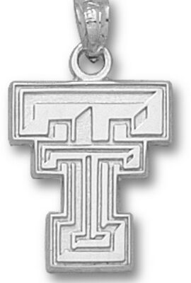 Texas Tech Red Raiders New Flat "TT" 5/8" Pendant - Sterling Silver Jewelry