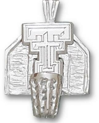 Texas Tech Red Raiders New "TT Basketball Backboard" Pendant - Sterling Silver Jewelry