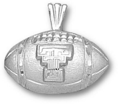 Texas Tech Red Raiders New "TT Football" Pendant - Sterling Silver Jewelry