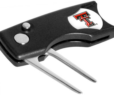 Texas Tech Red Raiders Spring Action Divot Tool with Golf Ball Marker (Set of 2)