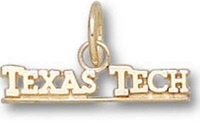 Texas Tech Red Raiders "Texas Tech" Charm - 10KT Gold Jewelry