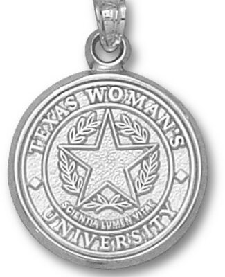 Texas Woman's University Pioneers "Seal" Pendant - Sterling Silver Jewelry