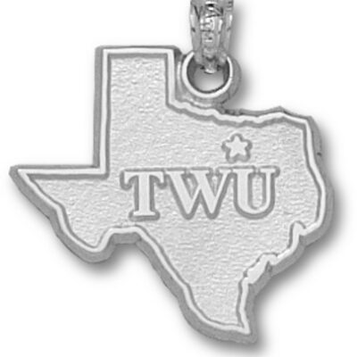 Texas Woman's University Pioneers "TWU Texas" Pendant - Sterling Silver Jewelry