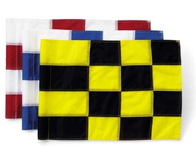 Tie-Style Checkered Golf Flags - Set of 9