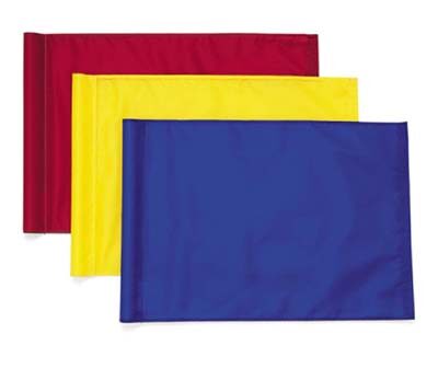 Tie-Style Solid-Color Golf Flags - Set of 9