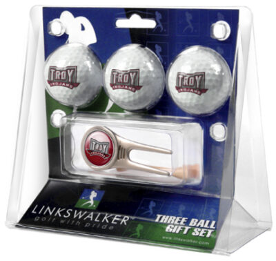 Troy State Trojans 3 Golf Ball Gift Pack with Cap Tool