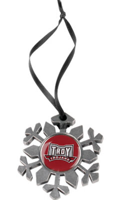 Troy State Trojans Snowflake Ornament (Set of 2)