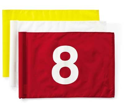 Tube-Style Numbered Golf Flags (Numbers 1-9) - Set of 9