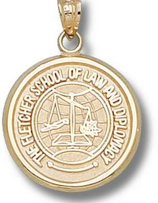 Tufts Jumbos "Fletcher Law School" Pendant - 10KT Gold Jewelry