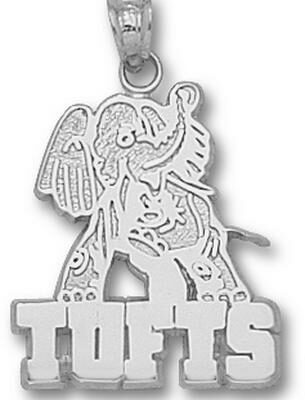 Tufts Jumbos "Tufts with Jumbo Mascot" Pendant - Sterling Silver Jewelry