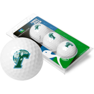 Tulane Green Wave 3 Golf Ball Sleeve (Set of 3)