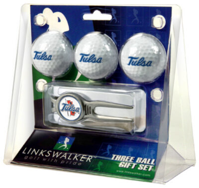 Tulsa Golden Hurricane 3 Ball Golf Gift Pack with Kool Tool