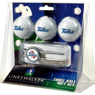 Tulsa Golden Hurricane 3 Ball Golf Gift Pack with Kool Tool