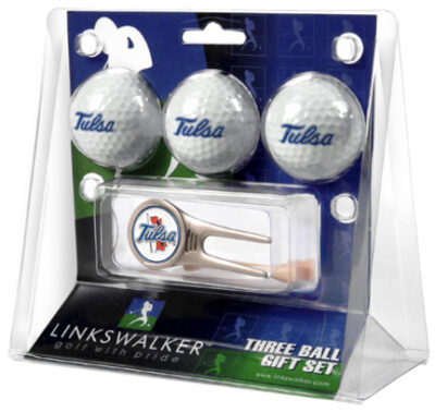 Tulsa Golden Hurricane 3 Golf Ball Gift Pack with Cap Tool