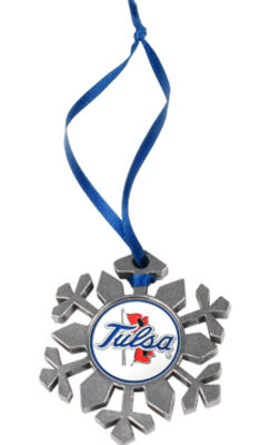 Tulsa Golden Hurricane Snowflake Ornament (Set of 2)