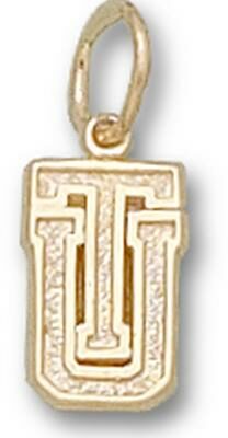 Tulsa Golden Hurricane "TU" 3/8" Charm - 14KT Gold Jewelry