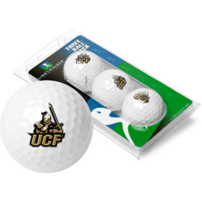 UCF (Central Florida) Knights Top Flite XL Golf Balls 3 Ball Sleeve (Set of 3)