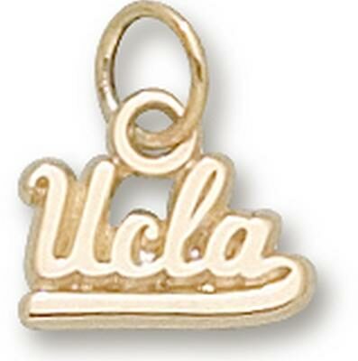 UCLA Bruins Script "UCLA" 1/4" Charm - 14KT Gold Jewelry