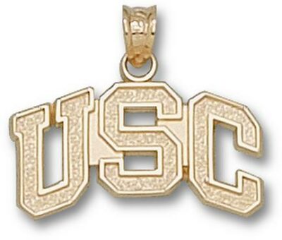 USC Trojans Arched "USC" Pendant - 14KT Gold Jewelry