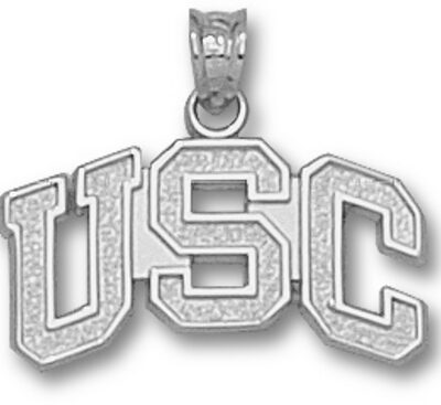 USC Trojans Arched "USC" Pendant - Sterling Silver Jewelry