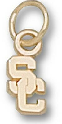 USC Trojans "SC" 1/4" Charm - 10KT Gold Jewelry