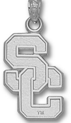 USC Trojans "SC" 5/8" Pendant - Sterling Silver Jewelry