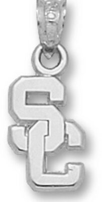 USC Trojans "SC" 7/16" Pendant - Sterling Silver Jewelry