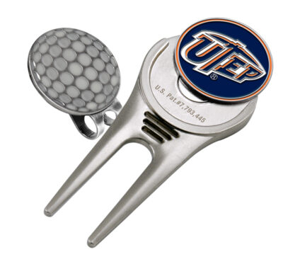 UTEP Texas (El Paso) Miners Divot Tool Hat Clip with Golf Ball Marker (Set of 2)