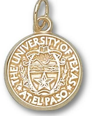 UTEP Texas (El Paso) Miners "Seal" 1/2" Charm - 10KT Gold Jewelry