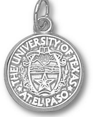 UTEP Texas (El Paso) Miners "Seal" 1/2" Charm - Sterling Silver Jewelry