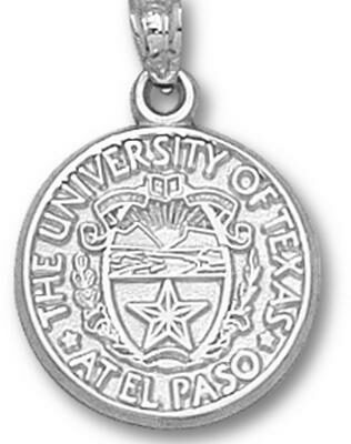 UTEP Texas (El Paso) Miners "Seal" 5/8" Pendant - Sterling Silver Jewelry