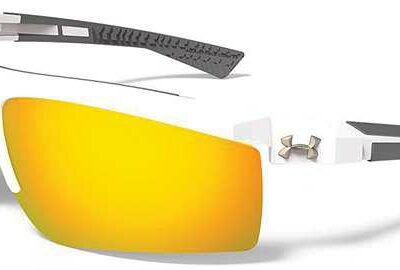 Under Armour Core 2.0 Orange Multiflection Sunglasses (Shiny White/Charcoal)