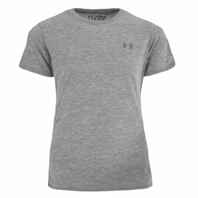 Under Armour Girl's UA Tech T-Shirt Grey Heather/Steel XS