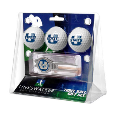 Utah State Aggies 3 Ball Golf Gift Pack with Kool Tool