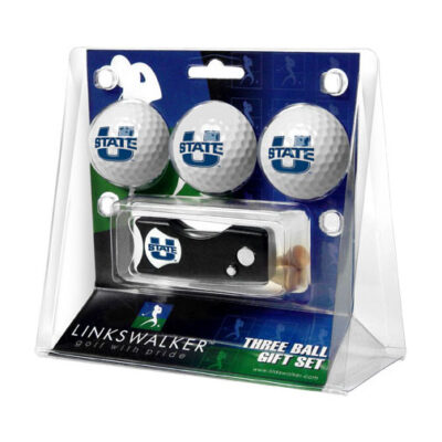 Utah State Aggies 3 Golf Ball Gift Pack with Spring Action Tool